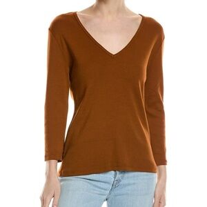 Michael Stars Rust V-Neck Tee